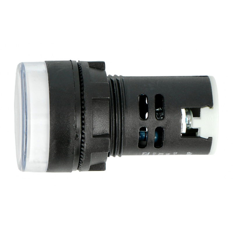 12 V AC / DC-Anzeige - 28 mm - weiß