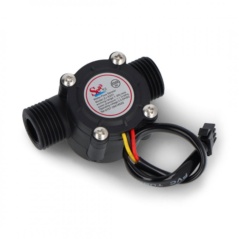 Flüssigkeitsdurchflusssensor YF-S201 30l / m - 1/2 '' Gewinde