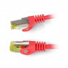 PATCHCORD KAT.6A S/FTP LSZH CU 0.25M CZERWONY FLUKE PASSED - zdjęcie 1