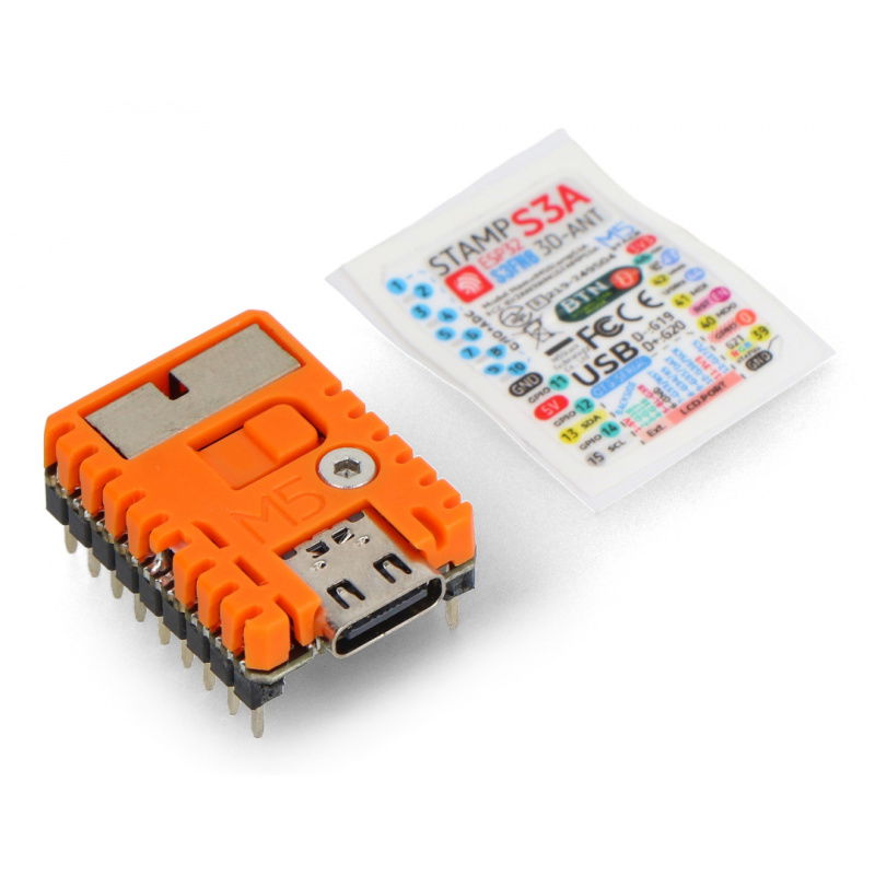 M5Stamp S3 Entwicklermodul mit ESP32S3 - 2.54mm Stiftleiste -