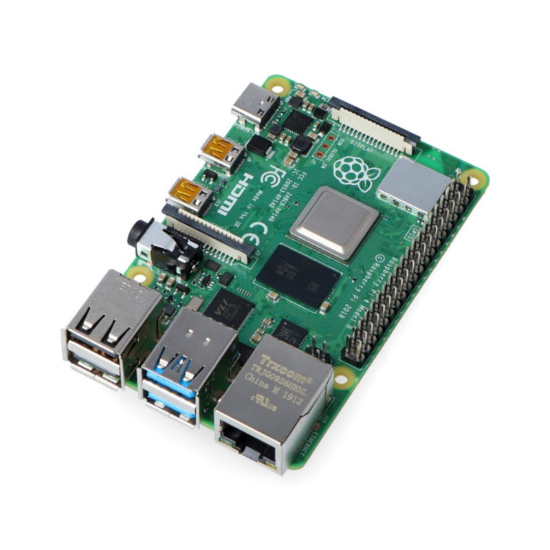 Kit mit Raspberry Pi 4B WiFi 1GB RAM + offizielles Zubehör
