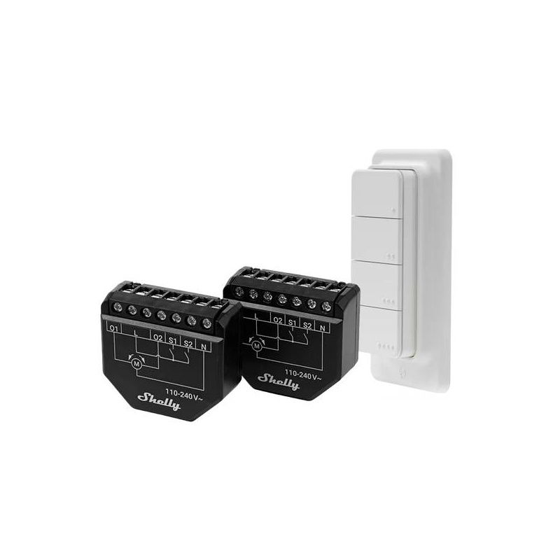 Shelly Zestaw 2 Sterowników do Żaluzji/Zasłon WiFi Shelly