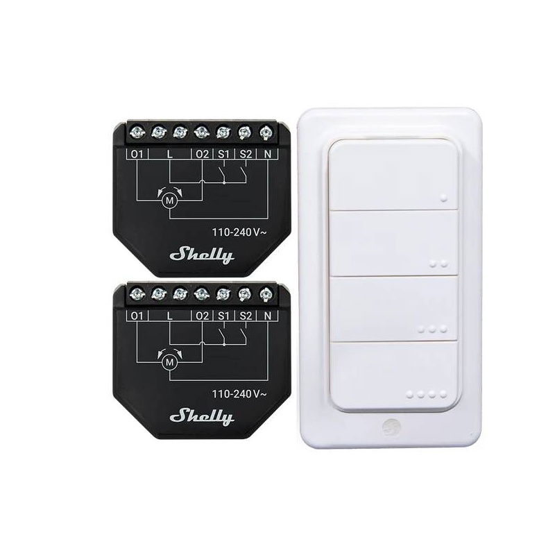 Shelly Zestaw 2 Sterowników do Żaluzji/Zasłon WiFi Shelly
