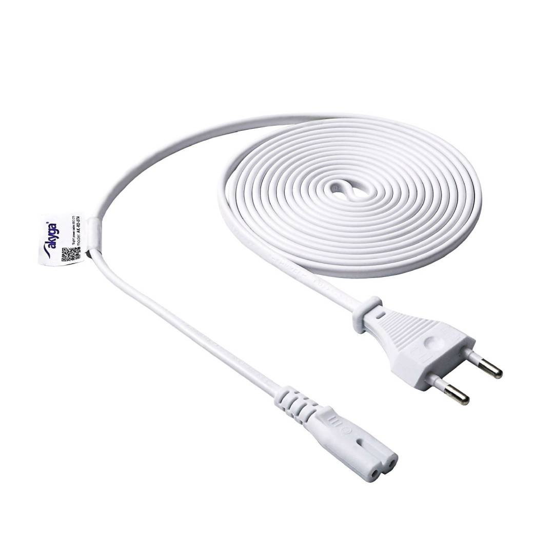 Kabel zasilający ósemka Akyga AK-RD-07A CCA 2x0.5mm² CEE 7/16 /