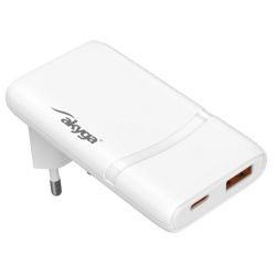 Ładowarka sieciowa Akyga AK-CH-31 65W USB-C USB-A PD GaN 5-20V