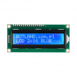 LCD-Display 2x16 Zeichen blau mit Anschlüssen - justPi