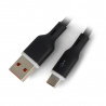 Kabel USB Akyga AK-USB-62, czarny silikonowy, USB-A/USB-C - 1m - zdjęcie 1