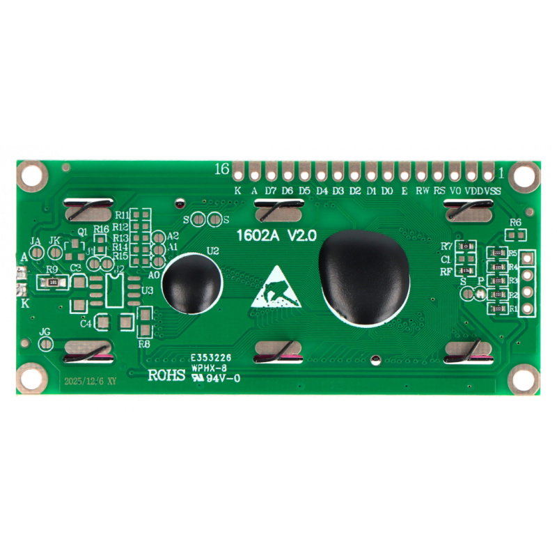 LCD-Display 2x16 Zeichen - grün - justPi