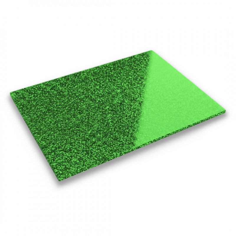 Płyta akrylowa PMMA - 3mm - 400x600mm - Glitter Green - 1szt.