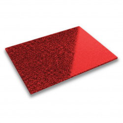 Płyta akrylowa PMMA - 3mm - 400x600mm - Glitter Red - 1szt.