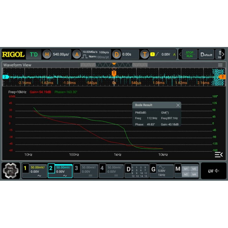 12-bit Oscyloskop RIGOL DHO914S 4CH 125MHz 1.25GSa/s + 1 CH