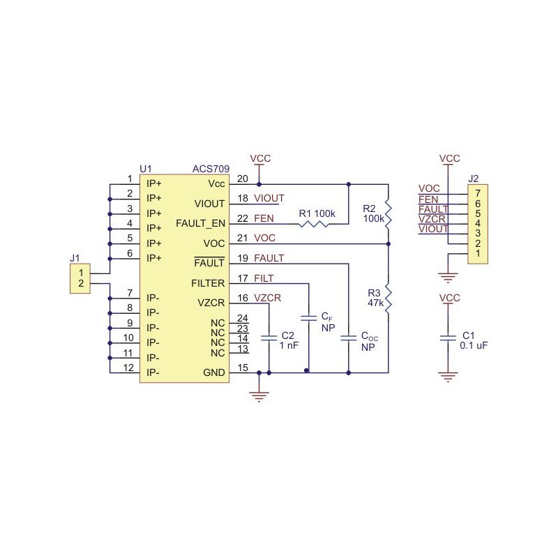Stromsensor ACS709 -75A bis + 75A - Pololu-Modul