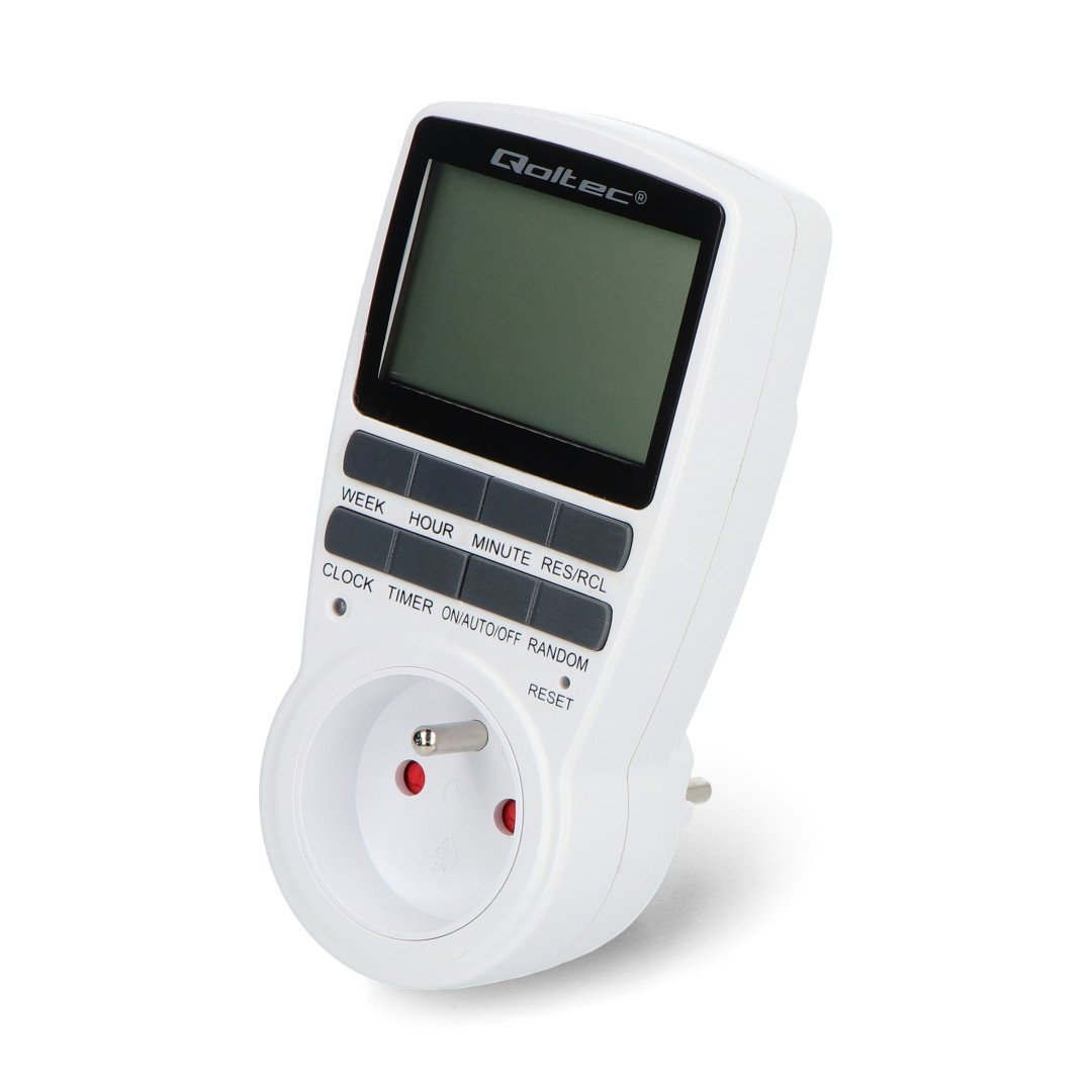 Qoltec Elektroniczny programator czasowy PC0628 | 3680W | 16A |