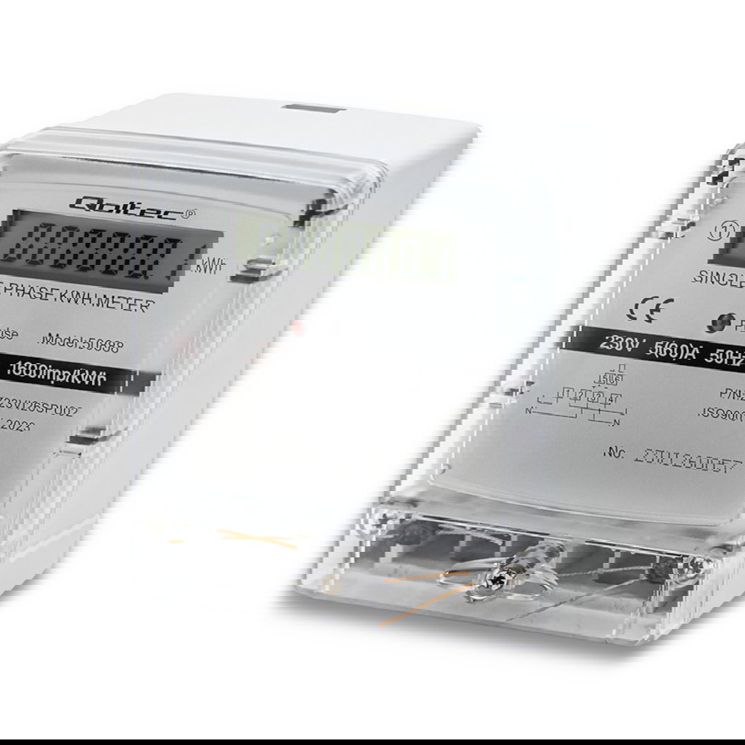 Qoltec Jednofazowy elektroniczny licznik | miernik zużycia