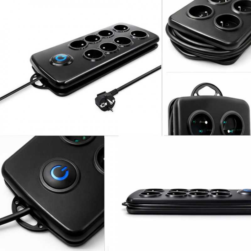 Qoltec Listwa zasilająca antyprzepięciowa | 8 gniazd | 2.5m |