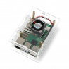 Gehäuse für Raspberry Pi 5 - offen mit Lüfter - transparent - zdjęcie 1