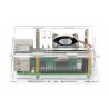 Gehäuse für Raspberry Pi 5 - offen mit Lüfter - transparent - zdjęcie 3