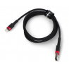 Kabel Lightning USB do USB-C 1m (czarno-czerwony) - zdjęcie 2