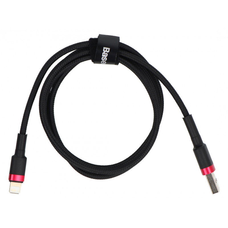Kabel Lightning USB do USB-C 1m (czarno-czerwony)