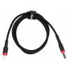 Kabel Lightning USB do USB-C 1m (czarno-czerwony) - zdjęcie 3