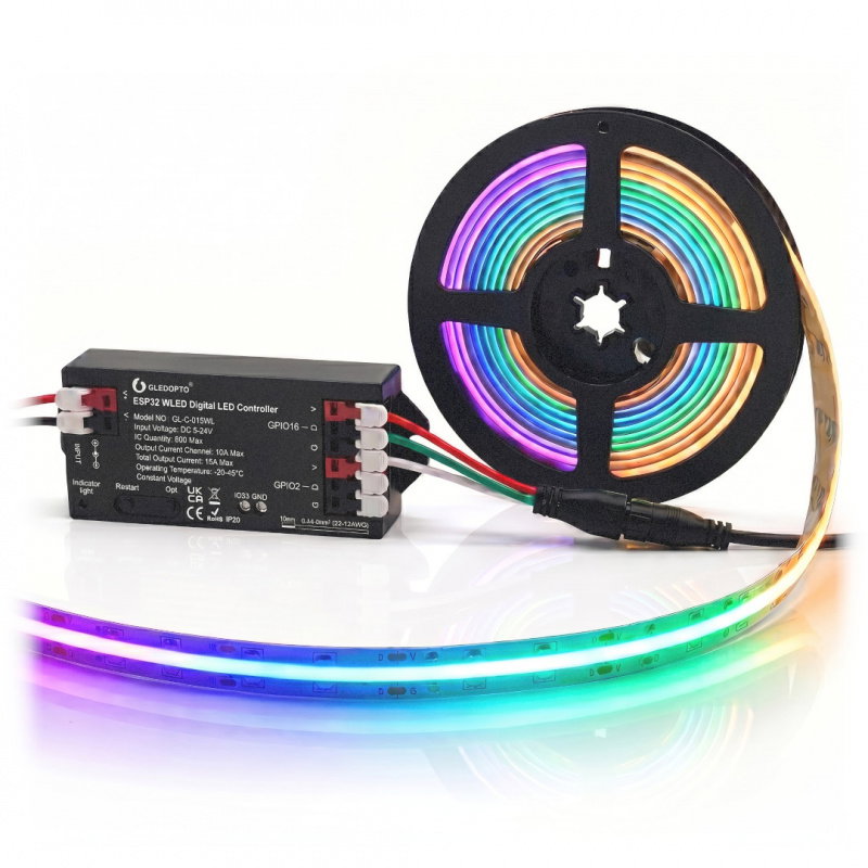 Controller für adressierbare RGB-WLAN-LED-Streifen und -Leisten
