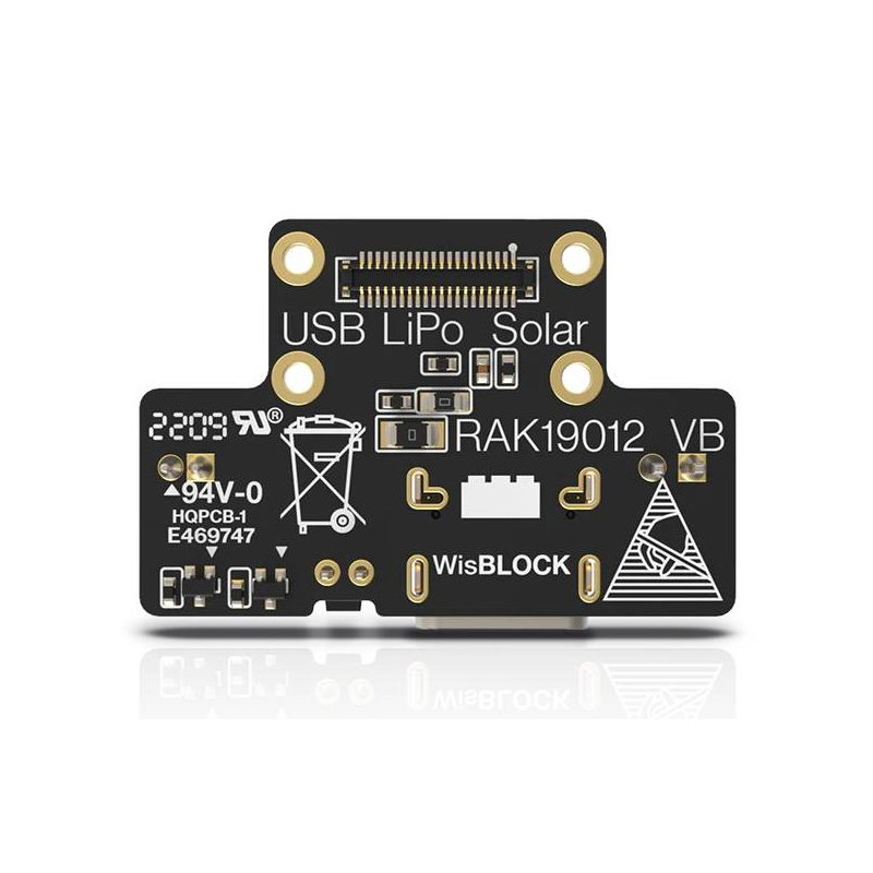 RAK19012 WisBlock USB LiPo Solar Power Slot Module