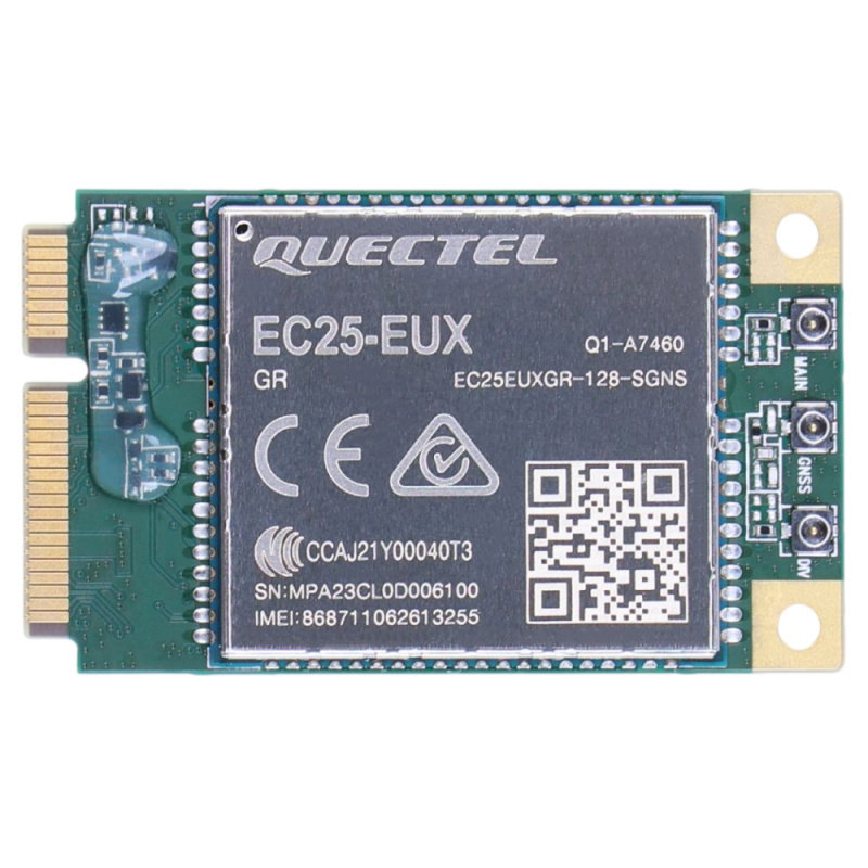 LTE Cat 4 EC25-EUX-mini-PCIe - 2G/3G/4G communication, built-in
