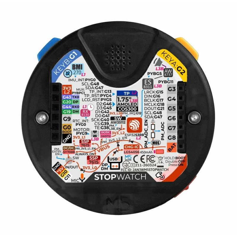 M5Stack Stopwatch Dev Kit (ESP32-S3)