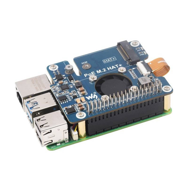 PCIe To M.2 Adapter With PoE Function For Raspberry Pi 5