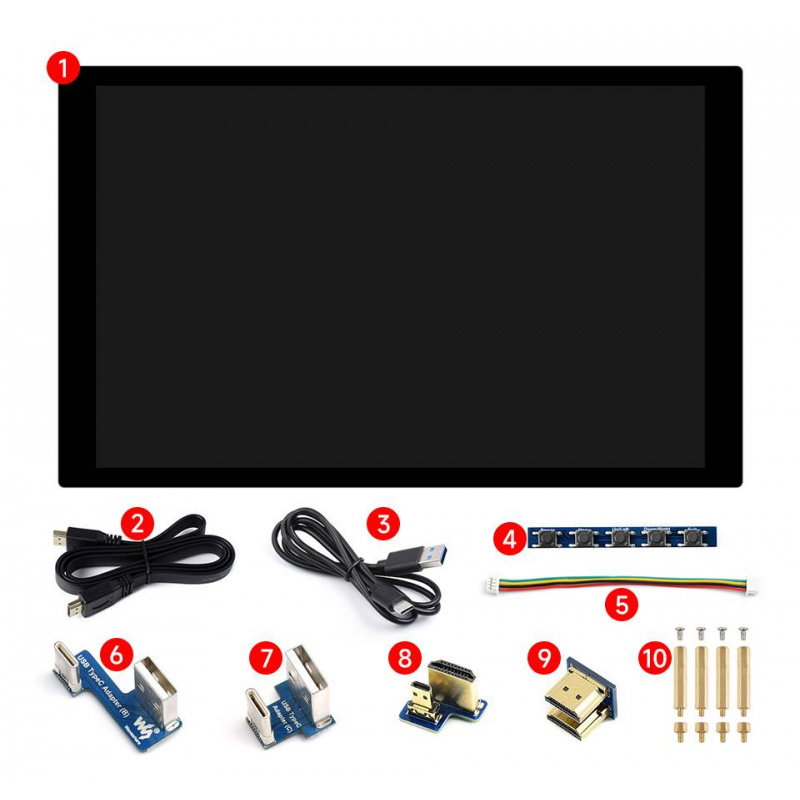 10.1inch Capacitive Touch Display, Optical Bonding Toughened