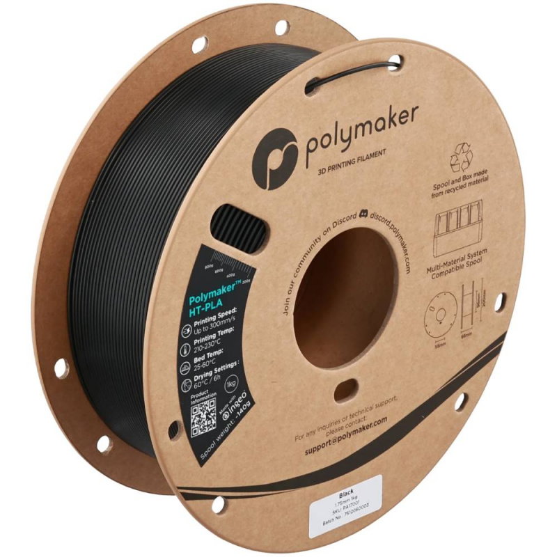 Filament Polymaker HT-PLA 1,75mm 1kg - Black