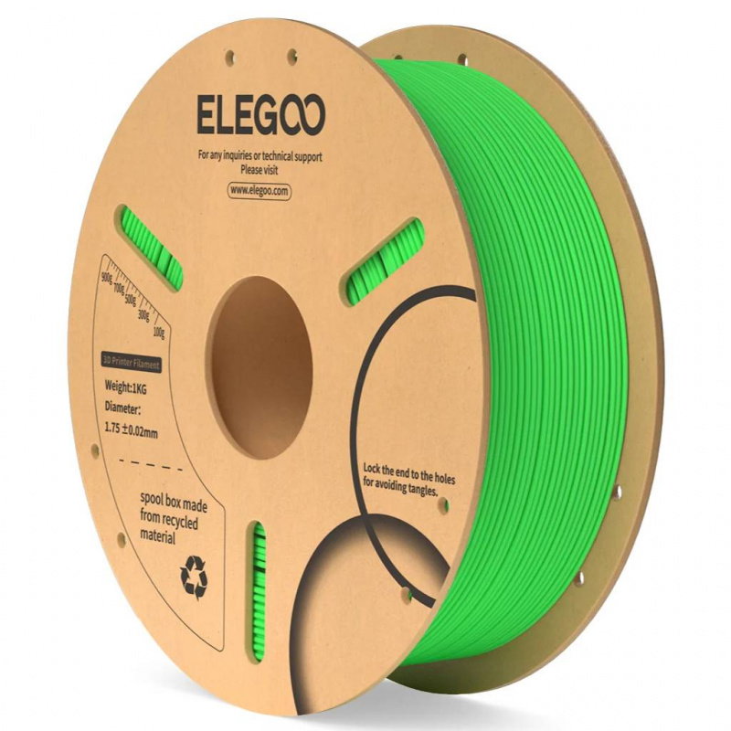 PLA1.75mm Green 1kg-Paper Plate 1KG Paper Plate-Neon Green
