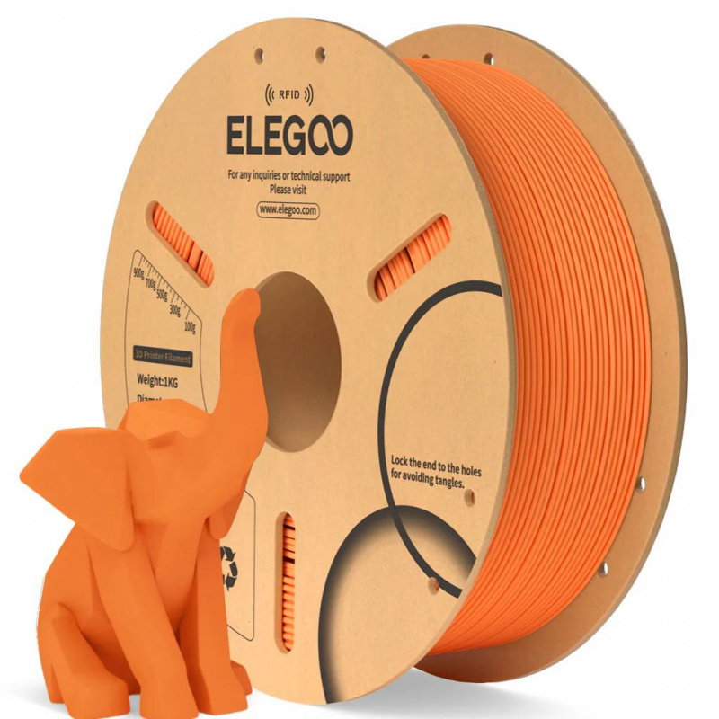 Elegoo PLA Orange 1,75 mm / 1000 g Paper Spool(RFID) 1KG Paper
