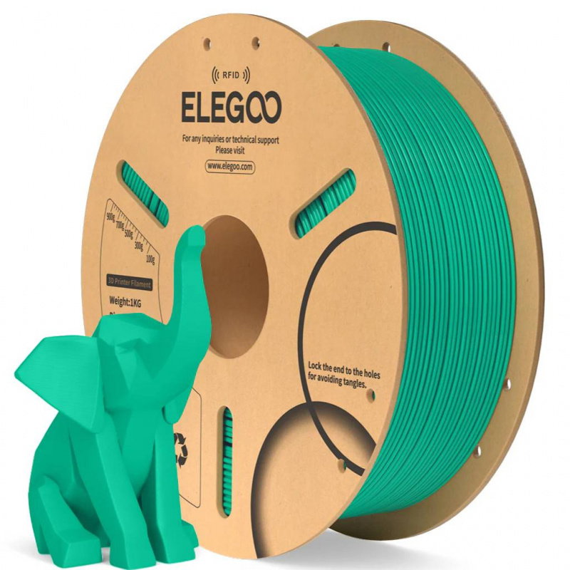 Elegoo PLA Sea Green 1,75 mm / 1000 g Paper Spool(RFID) 1KG