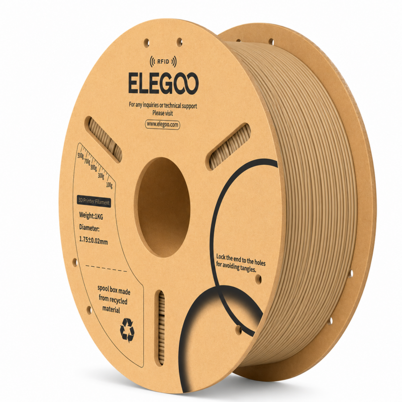 Elegoo PLA Wood Color 1,75 mm / 1000 g Paper Spool(RFID) 1KG