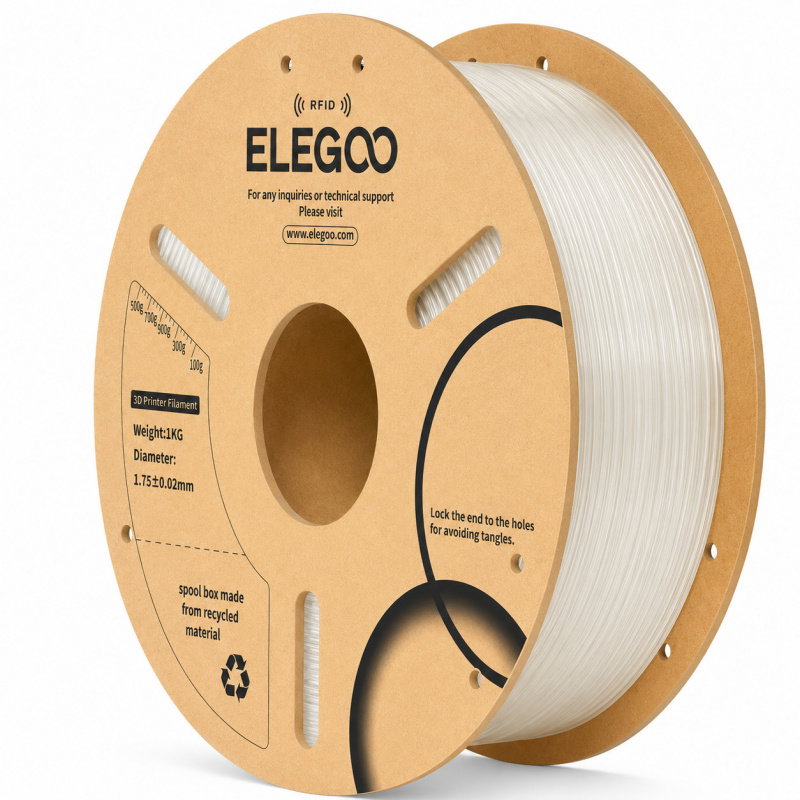 Elegoo PLA Translucent 1,75 mm / 1000 g Paper Spool(RFID) 1KG