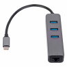 Hub USB type C do 3x USB 3.0 Akyga AK-AD-66 z kartą sieciową - zdjęcie 2