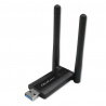 Qoltec Karta sieciowa zewnętrzna | Szybki Adapter USB DUAL - zdjęcie 1