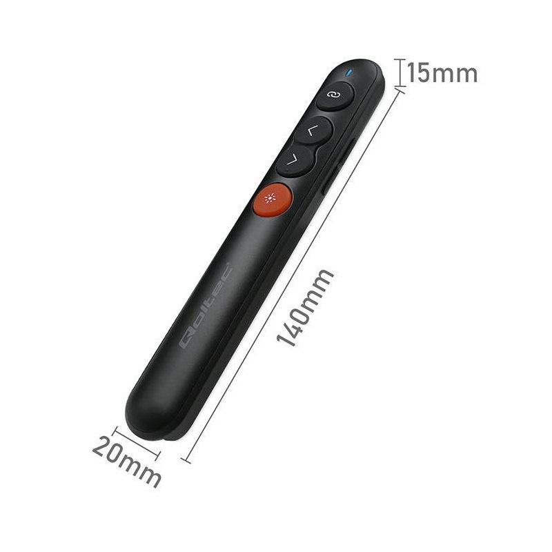 Qoltec Laserowy wskaźnik | Prezenter 4w1 | USB 3.0 | 2.4GHz |