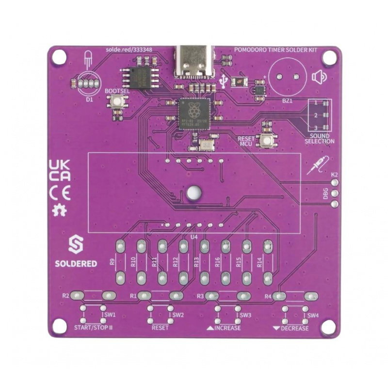 Pomodoro Timer Solder Kit