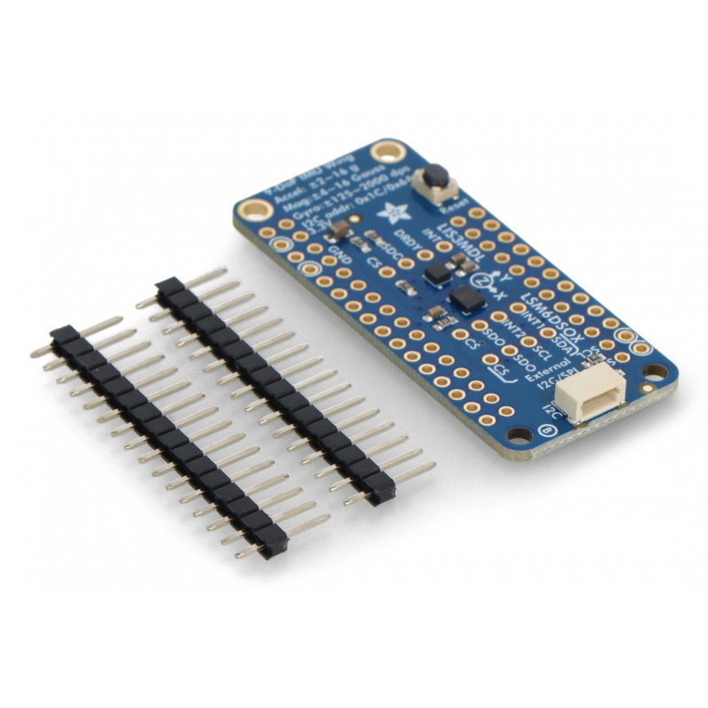 LSM6DSOX + LIS3MDL IMU 9DoF FeatherWing -