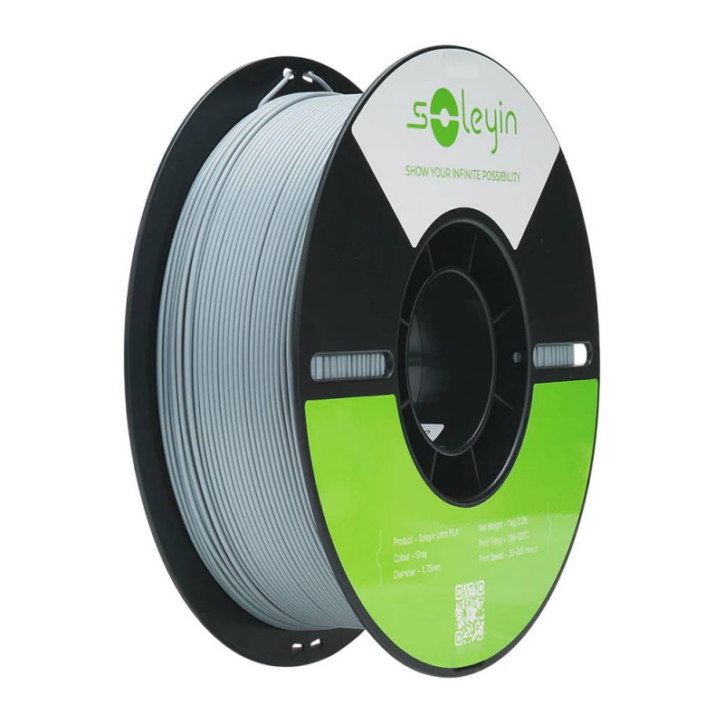 Soleyin Ultra PLA matte gray_1.75_1kg_neutral plastic