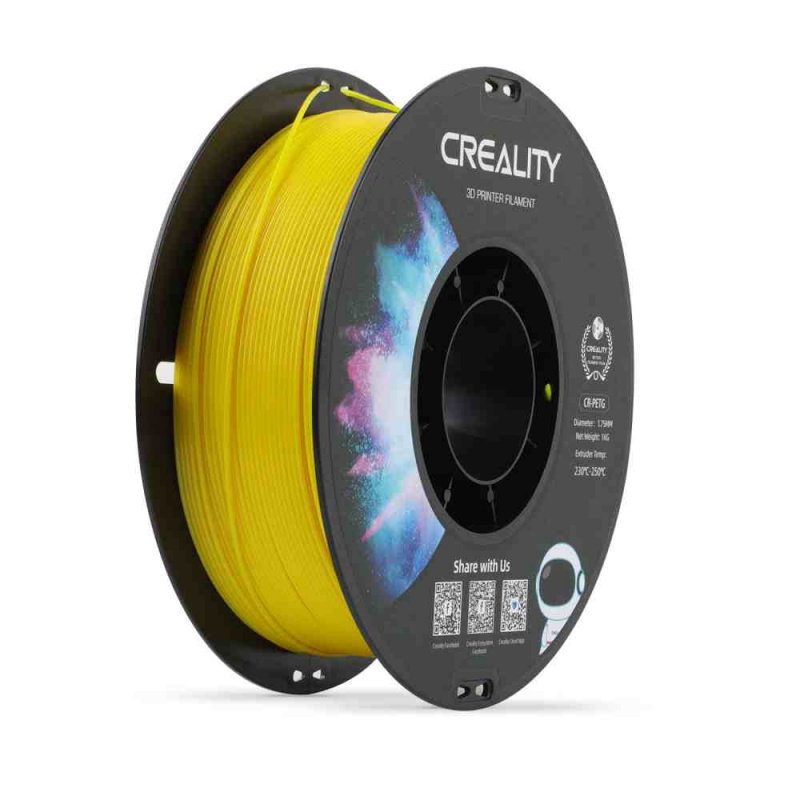 CR-PETG Yellow_1.75mm_1KG_Black neutral tray_Black and white box