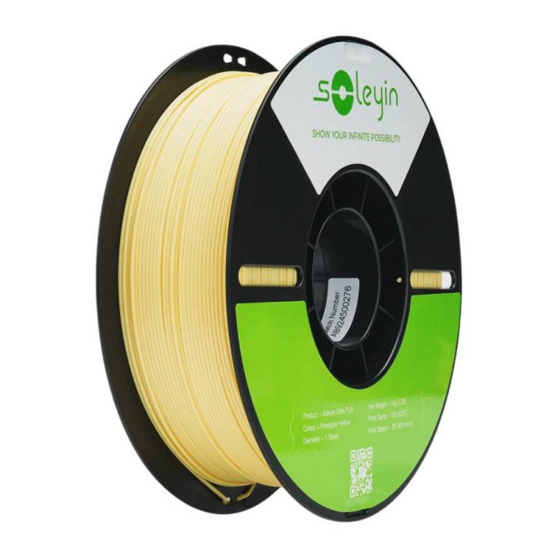 Soleyin Ultra PLA Pineapple Yellow_1.75_1KG_Neutral Plastic