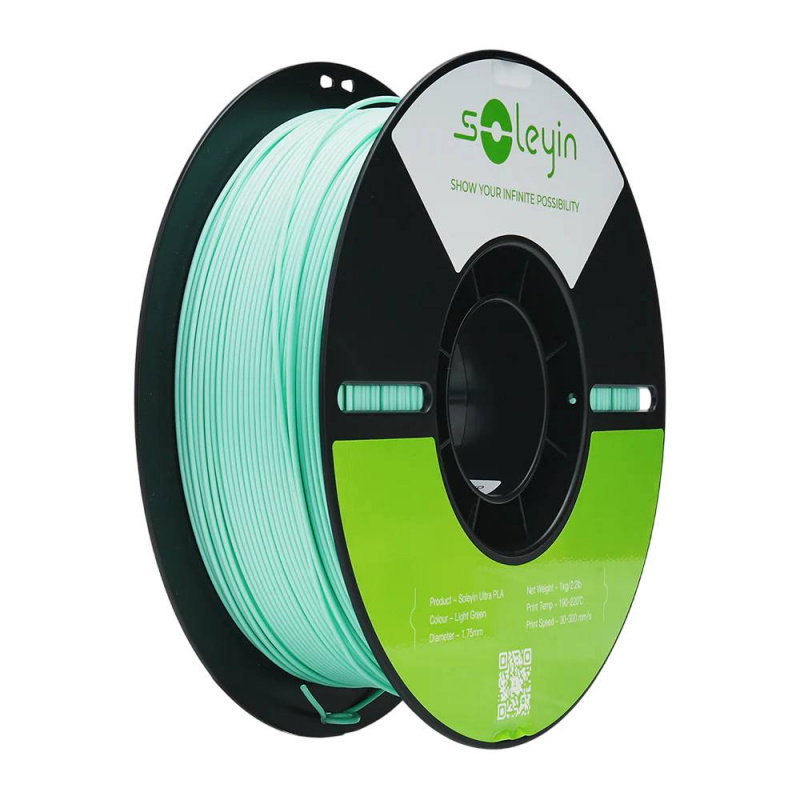 Soleyin Ultra PLA Light Green_1.75_1KG_Neutral Plastic