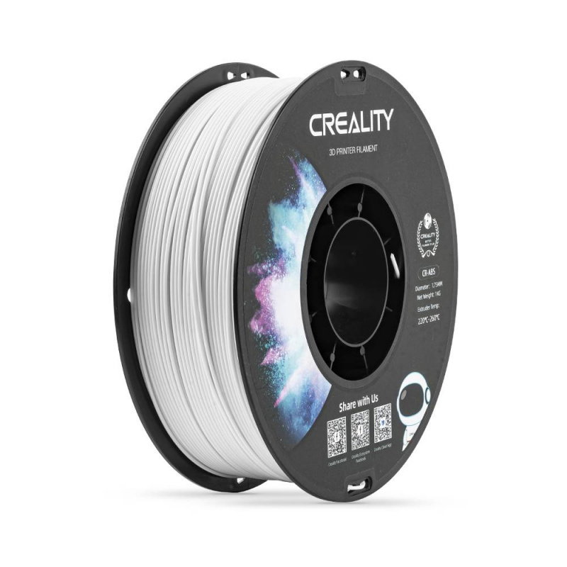 CR-ABS White_1.75mm_1KG_Black neutral tray_Black and white box