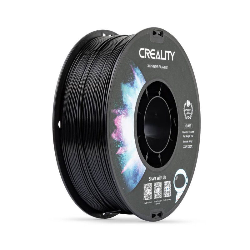CR-ABS Black_1.75mm_1KG_Black neutral tray_Black and white box