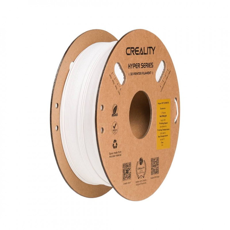Hyper PETG White_ 1.75_ 1_ Environmentally friendly paper wire