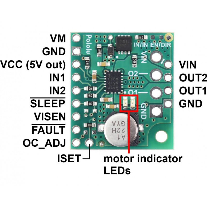 MPQ6612A Single Brushed DC Motor Driver Carrier