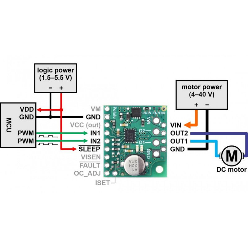 MPQ6612A Single Brushed DC Motor Driver Carrier